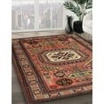 thumbnail image 3 of Ahgly Company Machine Washable Indoor Square Traditional Saffron Red Area Rugs, 5' Square, 3 of 7