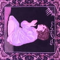 thumbnail image 1 of Ahgly Company Indoor Square Persian Purple Traditional Area Rugs, 4' Square, 1 of 4