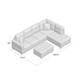 thumbnail image 2 of Golden Furniture 3PCS L Shape Faux Leather Sectional Sofa Set, Living Room Sofa Set with Storage Ottoman and Matching Pillows, 2 of 6