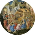 thumbnail image 3 of Fra Angelico and Fra Filippo Lippi 12x12 Black Modern Framed Museum Art Print Titled - The Adoration of the Magi (C. 1440-1460), 3 of 5