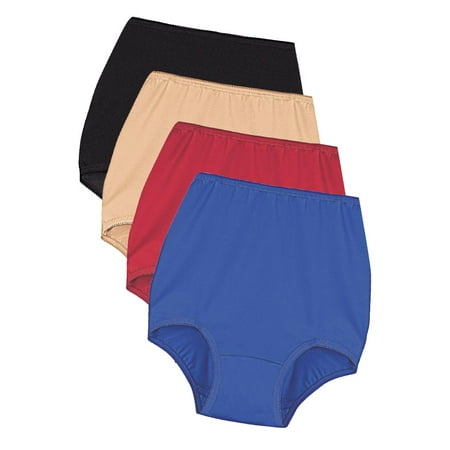 

AmeriMark Women’s 4-Pack Stretch Briefs Underwear Panties High Cut Multi-Color Darks 13