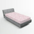 thumbnail image 2 of Ambesonne Sakura Fitted Sheet, Traditional Cherry Blossom, Twin XL Size, Pale Pink Lilac White, 2 of 5
