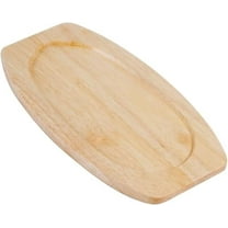 Soro Essentials- 12-5/8" x 9" x 3/4" Oval Shape Wooden Fajita Underliner- Fajita Sizzle Griddle Wooden Base Fits 8-7/8" x 5-7/8" Fajita Pan Grill Fajita Food Server Home and Restaurant