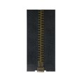 thumbnail image 2 of COSTUMAKERS One-Way Separating Zipper #5 Antique Brass Metal Teeth 65 cm (25.6 in) Black, tab pull, 2 of 2