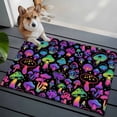 thumbnail image 4 of Purple Green Mushroom Large Area Rugs for Bedroom Living Room, Soft Non Slip Carpet Bedside Rug, Abstract Art Botanical Gradient Rectangular Floor Cover Kitchen Accent Rug 2'x3' for Office, 4 of 9
