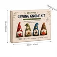 thumbnail image 3 of Beginner Sewing Gnome Patchwork DIY Kit, Handmade Felt Doll Sewing Craft Set for Home Decor, Fabric Arts and Crafts Making Gift for Adults Teens, 3 of 6