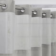 thumbnail image 5 of Barossa Design No Hook Slub Textured Shower Curtain with Snap-in PEVA Liner, Mesh Window - Dark Gray, 71 x 74, 5 of 6