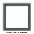 thumbnail image 2 of Dark Grey Suede Picture Frame Mat for 10x10 Frames - Fits 8x8 Photos - 25 Mats, 2 of 7