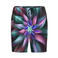 thumbnail image 4 of Naloa Colored Abstract Men's Short Pajama Pants, Lounge Comfort Shorts with Elasticized Waistband and Side Pockets - Medium, 4 of 9