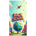 thumbnail image 1 of Colorful Back to School Themed Banner with Rocket Pencil and Backpack Elements Background Party Decors for Classroom Decor School Event Photo Booth Supplies Backdrop, 1 of 4