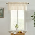 thumbnail image 3 of THD Sofia Floral Rod Pocket Lace Semi Sheer Voile Short Valance for Small Windows, Kitchen & Bathroom - 54 x 18 Inch Length (Taupe Valance), 3 of 6