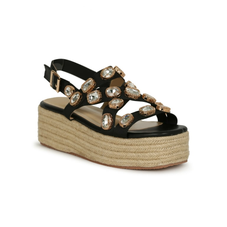 Strappy espadrille flatform sales