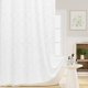 thumbnail image 1 of Cortina de ducha Craidlela Boho, tela blanca, 180 x 180 cm, impermeable, 1 of 7