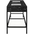 thumbnail image 6 of Maklaine Contemporary Black Artificial Marble Bathroom Vanity, 6 of 6