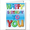 thumbnail image 3 of Jumbo Greeting Cards: Giant Birthday Card (Balloon Letters) 2 feet x 3 feet card with envelope, 13649, 3 of 6