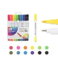 thumbnail image 1 of TopLLC Double Line Pen Color Hand Account Pen Dream Metal Pen Hand-painted 12 Color Highlighter Marker Pen 2ml on Clearance, 1 of 2