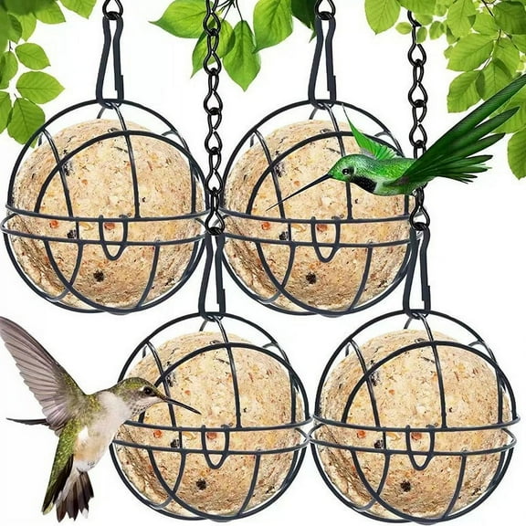 Bird Feeding Station with Thick Ball Bracket, Metal Hanging Bird Feeder, Outdoor S-shaped Hook for Garden Bird Watching and Feeder Setup