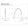 thumbnail image 5 of Gourmetier GS8188DL Concord Double-Handle Wall-Mount Pre-Rinse Bridge Kitchen Faucet, Brushed Nickel, 5 of 9