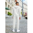 thumbnail image 4 of COOFANDY Men's Tracksuits 2 Pieces Waffle Hoodies Sweatsuit Sets Sports Jogging Suit Set, 4 of 6