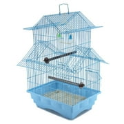 Blue 18-inch Medium Parakeet Wire Bird Cage for 1 or 2 Birds perfect Bird Travel Cage and Hanging Bird House