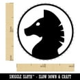 thumbnail image 2 of Chess Piece Black Knight Self-Inking Rubber Stamp Ink Stamper - Red Ink - Medium 1 Inch, 2 of 7