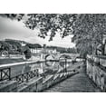 thumbnail image 2 of Frank, Assaf 18x15 Gold Ornate Wood Framed with Double Matting Museum Art Print Titled - Tiber river through the city of Rome, Italy, 2 of 4