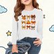 thumbnail image 1 of Blusas y camisas de cuello redondo y manga larga para niños Camisas estampadas de manga larga para Acción de Gracias Camisas lindas de cuello redondo Blusas casuales elegantes Ropa Camisas de cuello r, 1 of 5