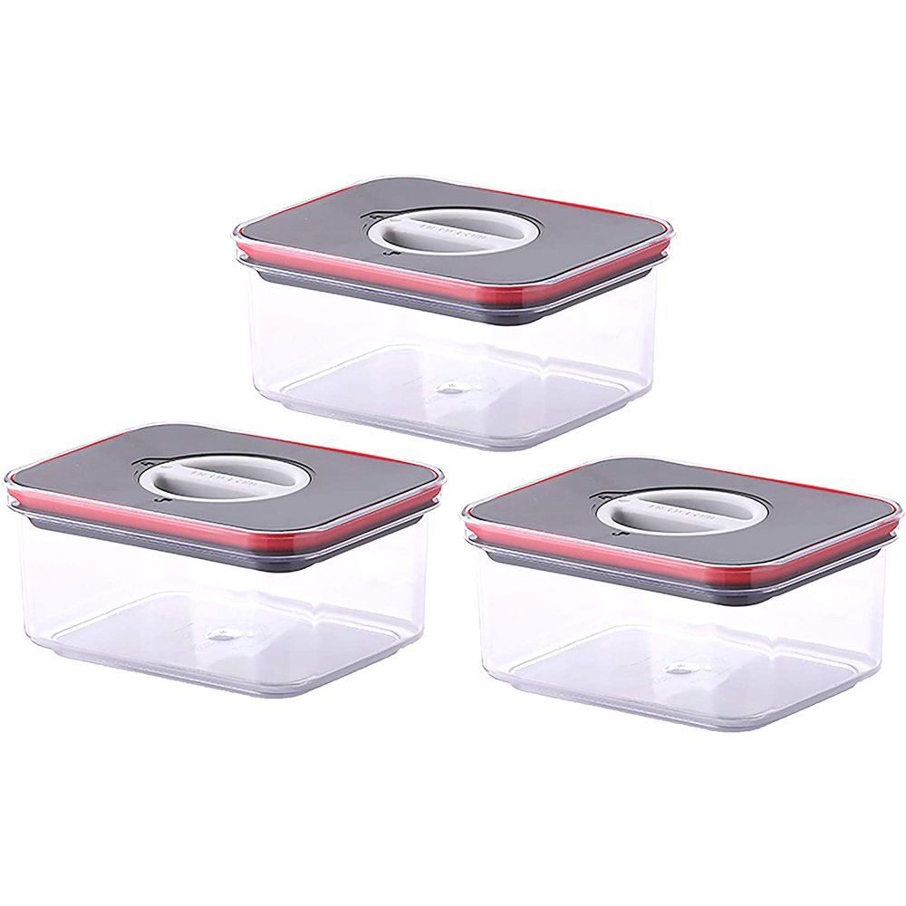 NEOFLAM Airtight Smart Seal Food Storage Container (Set of 3, Rectangle