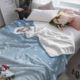 thumbnail image 3 of Christmas Snowman Throw Flannel Blanket 50x60In Snowflake Squirrel Cat Xmas Tree Blue Super Soft Cozy Bed Blanket, Lightweight Plush Fuzzy Bed Throw for Bedroom Sofa Couch Living Room, 3 of 4