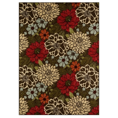 Better Homes & Gardens Sorbet Faux Hook Floral Print Area Rug or (Best Rug Hooking Frame)