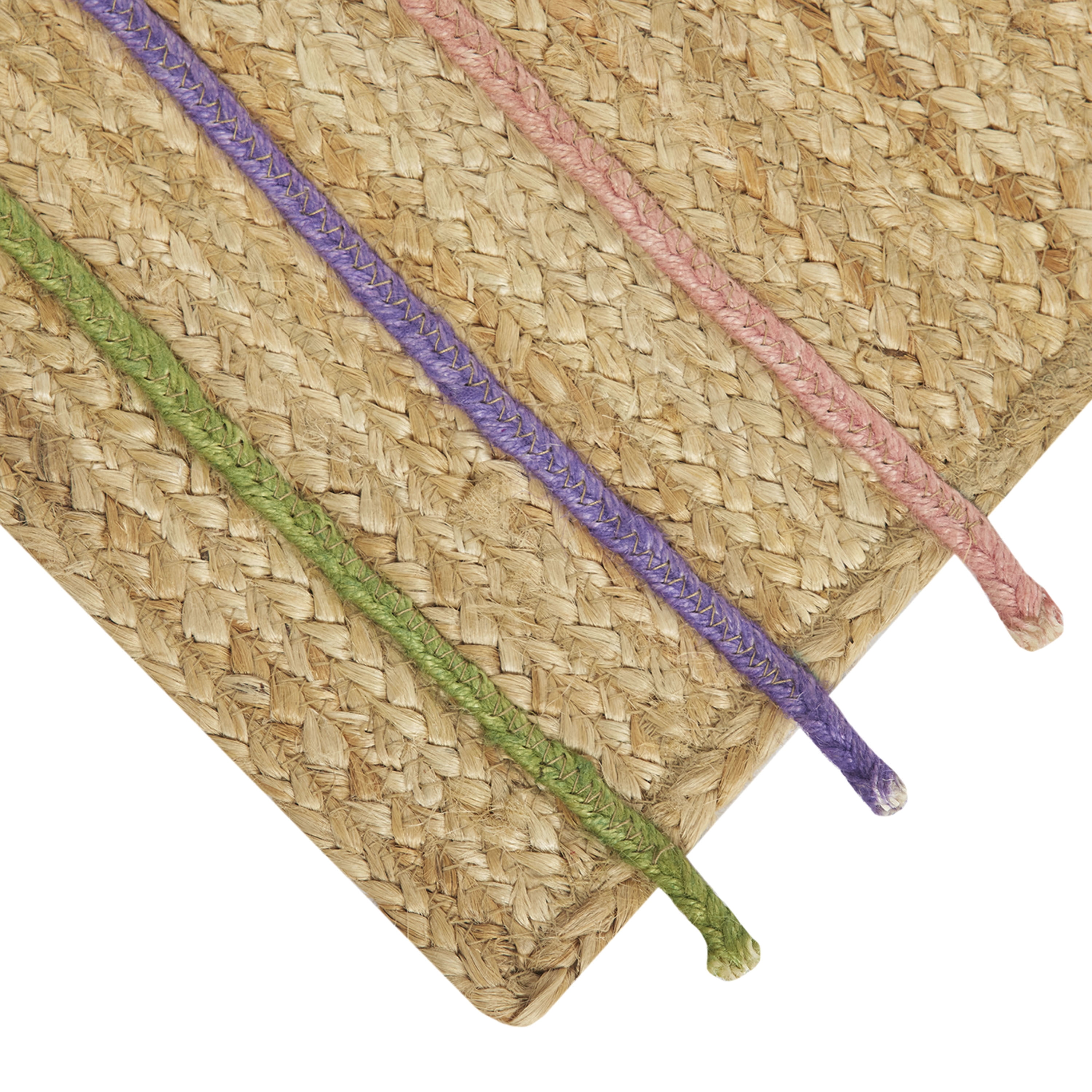 Easter Jute Braid Table Runner - 14" x 72" - 100% Jute, Natural & Multi-color