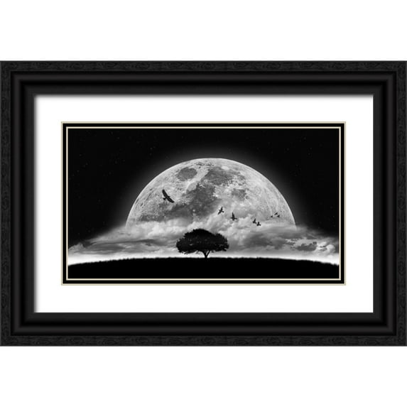 Osman, Nasser 14x10 Black Ornate Wood Framed with Double Matting Museum Art Print Titled - A Dream
