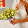 thumbnail image 5 of Sinhoon 6 pcs Artificial Flowers Silk Babys Breath Fake Gypsophila Bouquets for Home Indoor Wedding Christmas Party Decor(Yellow), 5 of 6