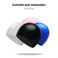 thumbnail image 3 of Solid Color Swimming Cap Elastic Waterproof Protect Ears Long Hair Swimming Pool, 3 of 5