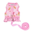 thumbnail image 2 of Tuvgenk Small Pet Harness and Leash Set Vest Style Breathable Mesh Rabbit Chest Strap for Guinea Pig Outdoor Walk S Pink, 2 of 7