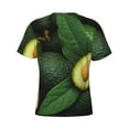 thumbnail image 6 of Vsdgher Fresh Avocados Print Men's Dry Fit Mesh Athletic Shirts Moisture Wicking Tennis T-Shirt Tops, 6 of 9