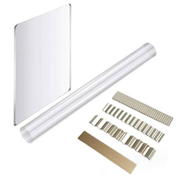 Artisan's Delight: Sturdy And Durable Acrylic Clay Roller With Flexible Polymer Cutters, Clear Acrylic Sheet Backing Board For Unleashing Creativity In DIY Projects