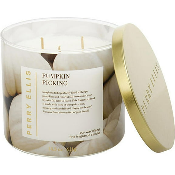 Perry Ellis Unisex Pumpkin Picking 14.5 oz Scented Candle 810044122787