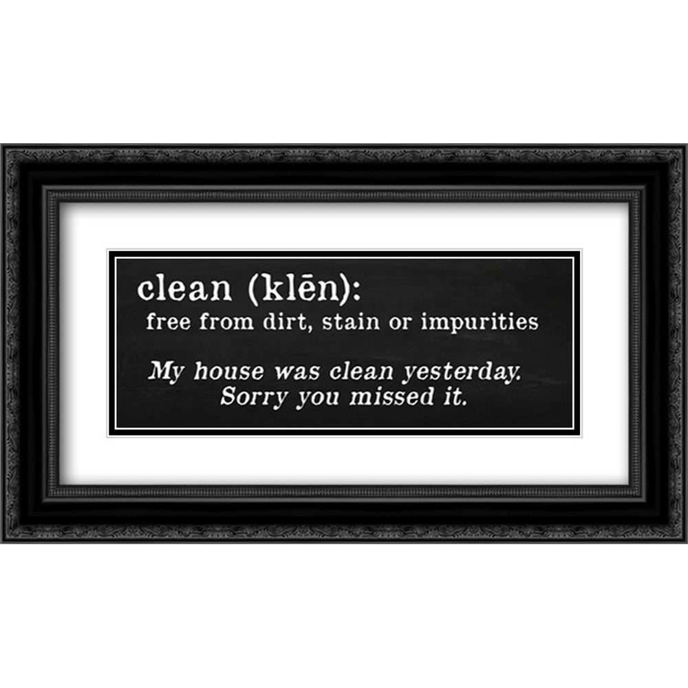 Clean Definition 2x Matted 24x14 Black Ornate Framed Art Print by Quach
