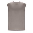 thumbnail image 5 of asjyhkr Plus Size Mens Athletic Tank Tops Mesh Stretch Sleeveless Crew Neck Shirts Gym Running Workout Shirts(XXXXL,Gray), 5 of 6