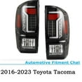 thumbnail image 2 of 1 Pair LED Tail Lights Compatible with 2016-2023 Toyota Tacoma,Tail Lamps Replacement,Glossy Black+Clear Lens, 2 of 7