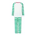 thumbnail image 5 of Elippeo Christmas Pajamas for Family Long Sleeve Elf Letter Print Tops + Striped Pants Set Sleepwear, 5 of 10