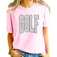 thumbnail image 4 of Polka dot Golf Graphic T-Shirt for Girls and Women - Cute Golf Lover Outfit Pink Shirt Adult Large, 4 of 7