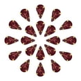 thumbnail image 1 of Unique Bargains 20Pack Teardrop Sew on Rhinestone - 13x8mm Glass Teardrop Crystal Rhinestones in Gold Prong Setting (Brown Purple), 1 of 7