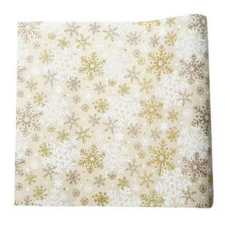 

Merry Christmas Tree Snowflake Long Table Runner Glitter Metallic Sequins Winter