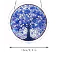 thumbnail image 3 of YangKa Blue Rose Tree Acrylic Puzzle Suncatcher, Deep Floral Window Ornament, All Season Light Catcher, Meaningful Home Decor Gift, 3 of 8
