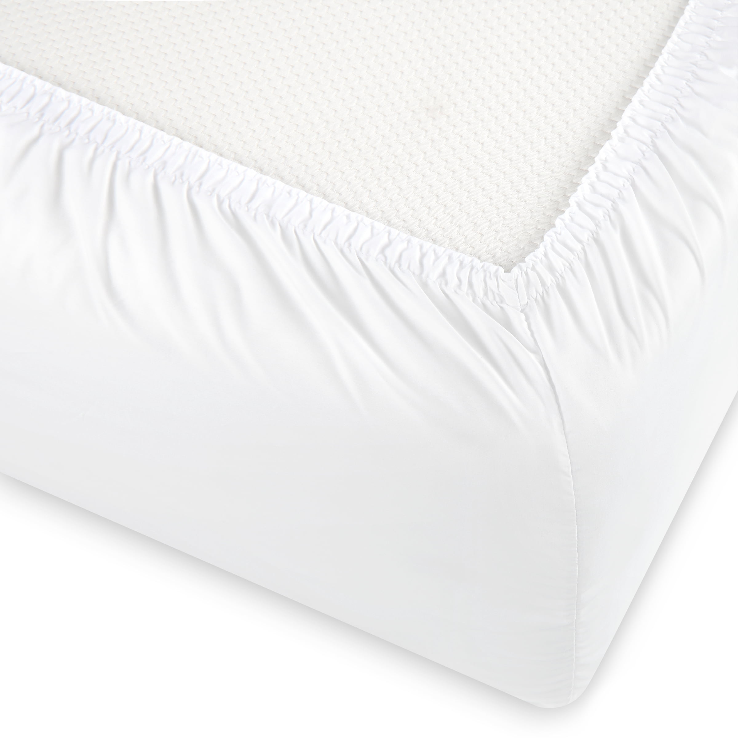 Wamsutta 1846 4-Piece 650 Thread Count Bright White Egyptian Giza Cotton Sateen Bed Sheets, King-Deep Pocket
