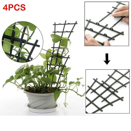 4 Pack Trellis for Potted Plants Plastic Small Trellis for Pot Mini Climbing Trellis Flower Pots Support for Potted Climbing Plants Vines