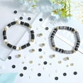 thumbnail image 4 of 1 box 1762pcs Clay Bracelet Making Kits Black Clay Beads White Heishi Beads Handmade Polymer Clay Spacer Beads golden Loose Beads for Jewelry Making Kits Women Adults DIY Craft Supplies, 4 of 5