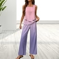 thumbnail image 2 of MSJUHEG Summer Outfits for Women Beach Sets for Women Matching Sets for Women Two Piece Sets for Women Dressy Sleeveless Round Neck Tank Tops Womens Two Piece Sets Summer Pink M, 2 of 5